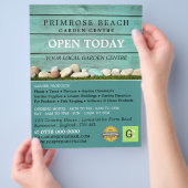 Aquamariner Zaun, Gartenzentrum, Gartenbaukunst Flyer (Hand)