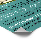 Aquamariner Zaun, Gartenzentrum, Gartenbaukunst Poster (Ecke)