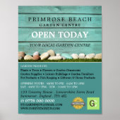 Aquamariner Zaun, Gartenzentrum, Gartenbaukunst Poster (Vorne)