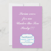 Aquamariner Zickzack, lila Punkt-blonder Einladung (Rückseite)