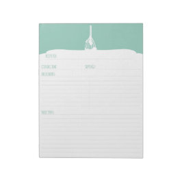Aquamariner Zuckerguss Backen Rezept Notepad Notizblock
