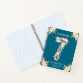 Aquamarines 7. Geburtstag Foto Gelbe Blume Gästebu Notizblock (Innenseite)