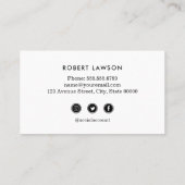 Aquamarines Abschluss der modernen Klasse Name Soz Visitenkarte (Rückseite)