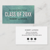 Aquamarines Abschluss der modernen Klasse Name Soz Visitenkarte (Vorne/Hinten)