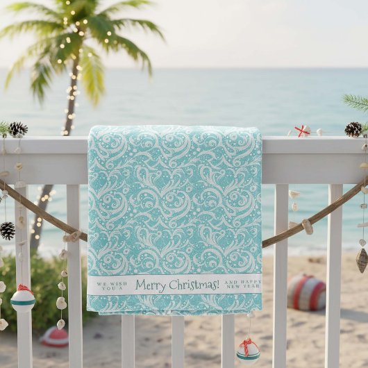 Aquamarines Abstraktes Schneeflockenmuster#10 ID10 Fleecedecke