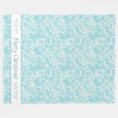 Aquamarines Abstraktes Schneeflockenmuster#10 ID10 Fleecedecke (Vorderseite (Horizontal))