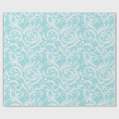 Aquamarines Abstraktes Schneeflockenmuster#10 ID10 Geschenkpapier (Flach)