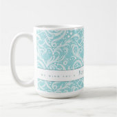 Aquamarines Abstraktes Schneeflockenmuster#10 ID10 Kaffeetasse (Links)