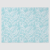 Aquamarines Abstraktes Schneeflockenmuster#10 ID10 Seidenpapier (Vorderseite)