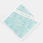 Aquamarines Abstraktes Schneeflockenmuster#10 ID10 Serviette (Ecke)