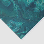 Aquamarines Acrylgießen Abstrakter Fluid Art Seidenpapier (Ausschnitt)