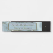 Aquamarines Agate Marble Geode Business Office Tür Türschild (Vorderseite )
