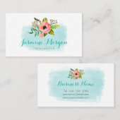 Aquamarines Aqua Blue Aqua Visitenkarte (Vorne/Hinten)