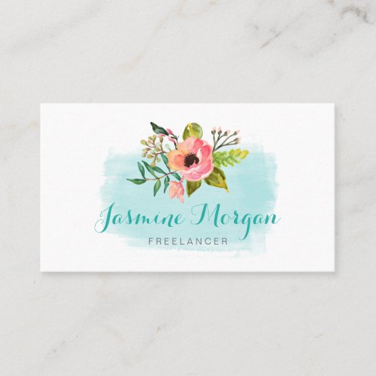 Aquamarines Aqua Blue Aqua Visitenkarte (Vorderseite)