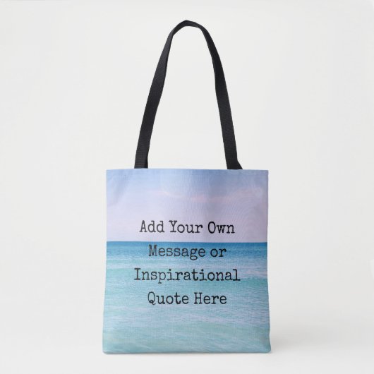 Aquamarines Aqua Blue Calming Zitat Ocean Beach Wa Tasche (Vorderseite)