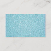 Aquamarines Aqua Blue Glitzer und Sparkle Begleitkarte (Rückseite)
