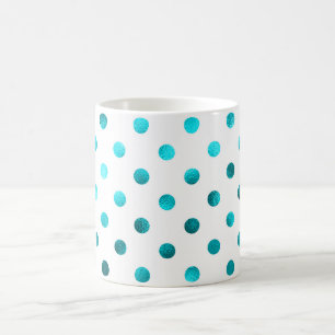 Aquamarines Aqua Blue Metallic Imitat Fossilienfis Kaffeetasse
