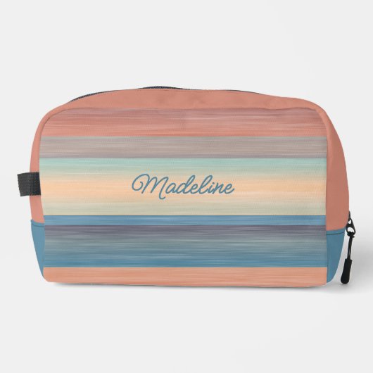 Aquamarines Aqua Blue Peach Orange Wasserfarben St Waschbeutel (Vorderseite)