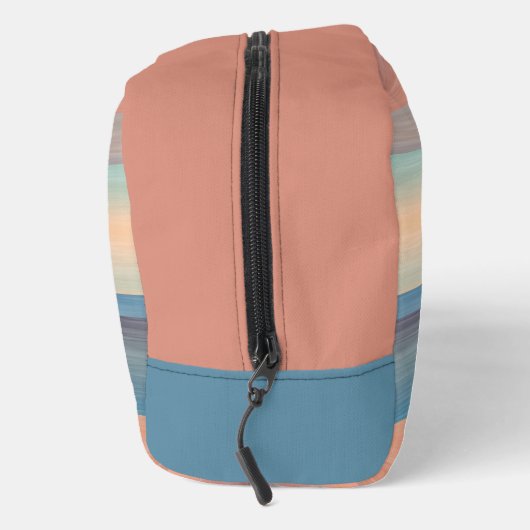 Aquamarines Aqua Blue Peach Orange Wasserfarben St Waschbeutel (Rechts)