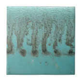 Aquamarines Aqua Blue Shabby Chic Industrial Fliese (Vorderseite)