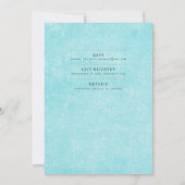 Aquamarines Aqua Blue Wedding Instant Digital Down Einladung (Rückseite)