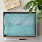 Aquamarines Aqua Glitzer Sparkle Glam Monogram Ini Seidenpapier (Geschenk)