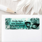 Aquamarines Aqua Green Winter Masquera & Snowflake (Insitu)