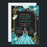 Aquamarines Aqua Mexican Quinceanera Butterfly Ein Einladung<br><div class="desc">Aquamarin Aqua Mexican Quinceanera Butterfly Einladung Mis Quince Anos,  15. Geburtstag</div>