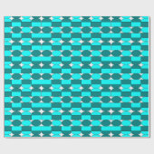 Aquamarines Aqua Modern Geometric Muster Geschenkpapier (Flach)