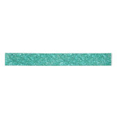 Aquamarines Aqua-Spaß-Glitzer-Muster Satinband (Vorderseite)