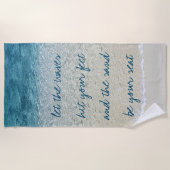 Aquamarines Aqua Türkis Strandtuch (Vorderseite)