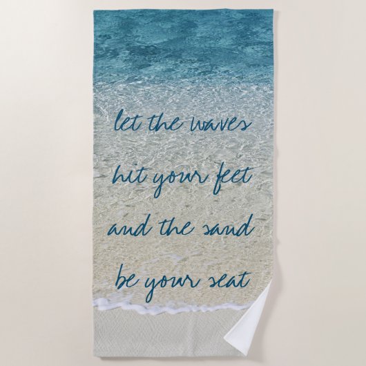 Aquamarines Aqua Türkis Strandtuch (Vorderseite)