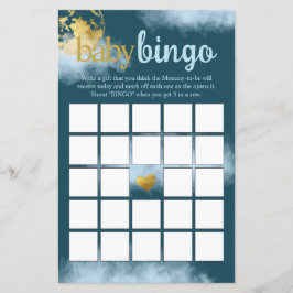 Aquamarines Aqua- und Gold Baby Bingo Baby Showspi