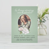 Aquamarines Aquarellblumengeschmack Foto 2-Seiten  Programm (Stehend Vorderseite)