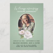 Aquamarines Aquarellblumengeschmack Foto 2-Seiten  Programm (Vorderseite)