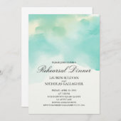 Aquamarines Aquarelldinner Probe Einladung (Vorne/Hinten)