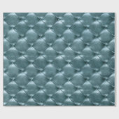 Aquamarines Aquatic Luxury Opulent Tufted Leder VI Geschenkpapier (Flach)