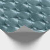 Aquamarines Aquatic Luxury Opulent Tufted Leder VI Geschenkpapier (Ecke)