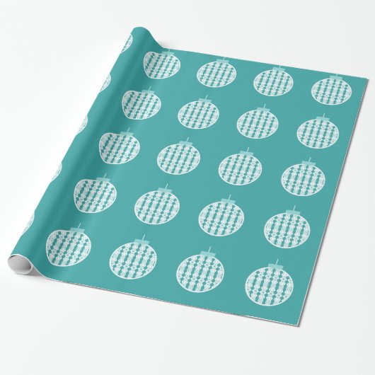 Aquamarines Art Deco Schmuckpapier Geschenkpapier (Ungerollt)