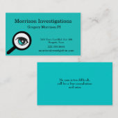 Aquamarines Augen-private Visitenkarte (Vorne/Hinten)