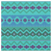 Aquamarines Aztec-Stammdesign Stoff (Nahaufnahme)