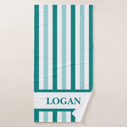 Aquamarines Badetuch mit Individuelle Name Badehandtuch (Badehandtuch)
