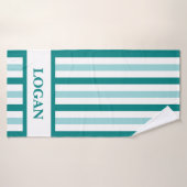 Aquamarines Badetuch mit Individuelle Name Badehandtuch (Badehandtuch)