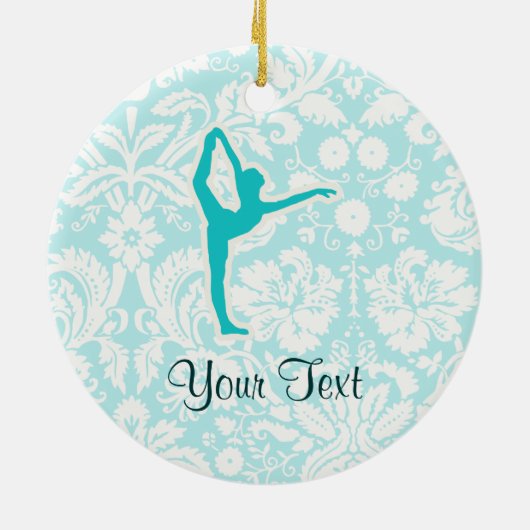 Aquamarines Ballett Keramikornament (Hinten)