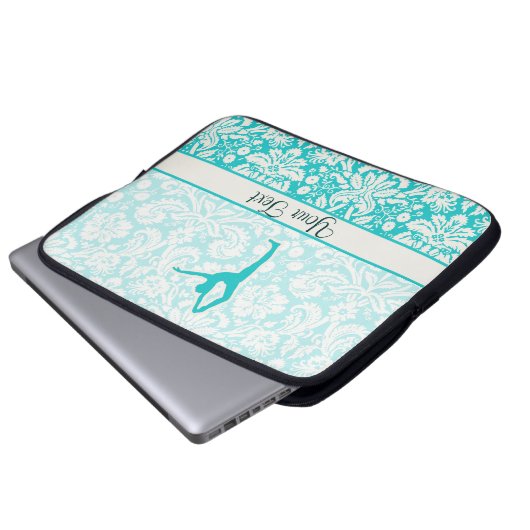 Aquamarines Ballett Laptopschutzhülle (Vorne Knopf)