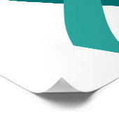 Aquamarines Band 3 zum Ovarialkarzinom Poster (Ecke)