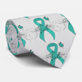 Aquamarines Band mit Schmetterling Krawatte (Gerollt)