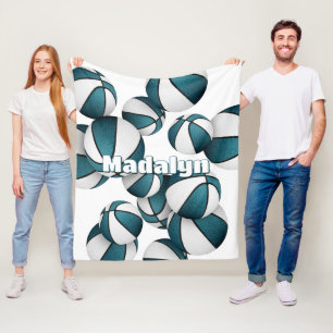 aquamarines Basketballteam färbt die Dekoration de Fleecedecke