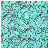 Aquamarines beflecktes Glas abstrakt Stoff (Nahaufnahme)