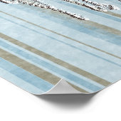 Aquamarines Beige Shabby Chic Kronleuchter Wand Dr Poster (Ecke)